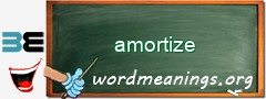 WordMeaning blackboard for amortize